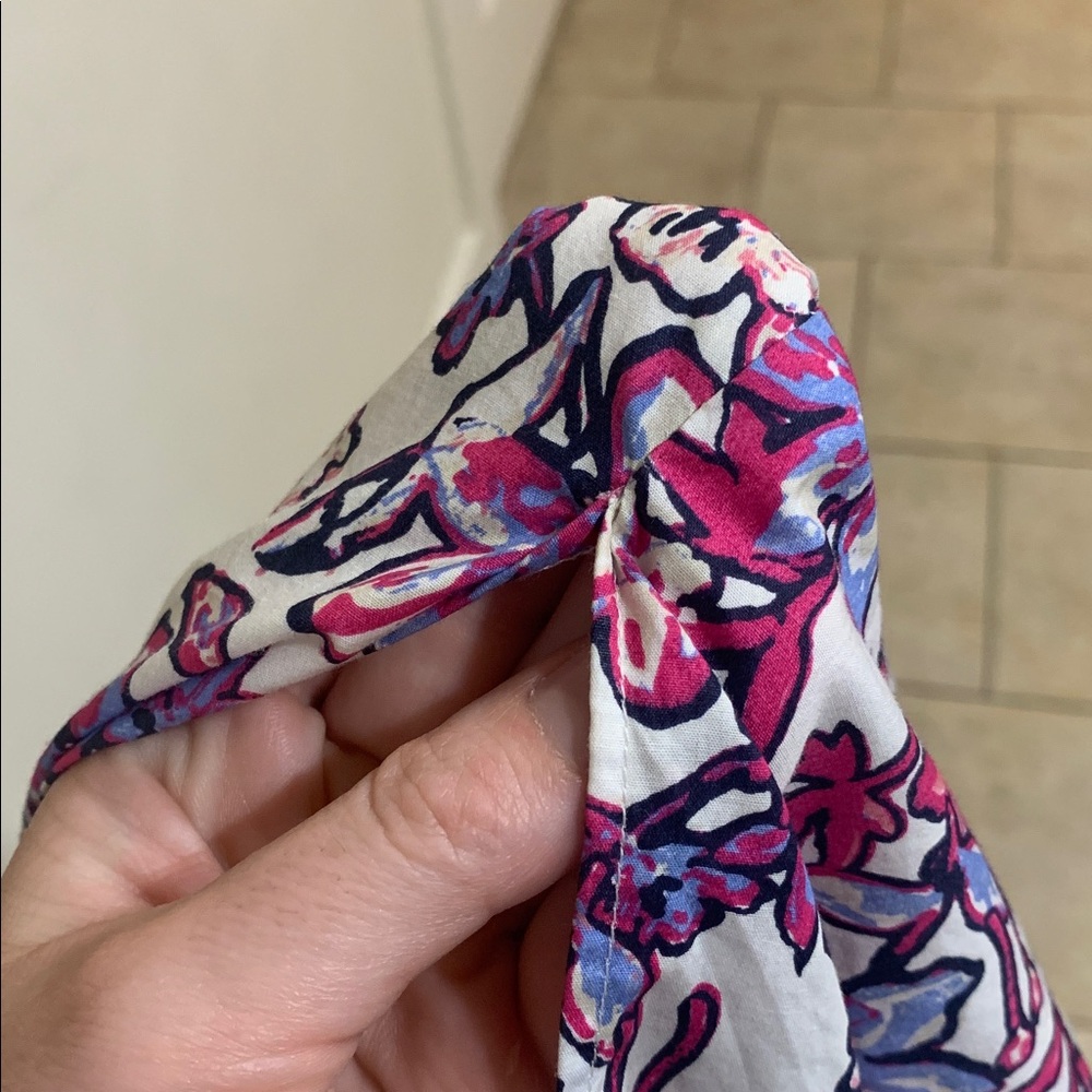 French Connection Fontini Cotton Ring-Halter Purple Floral Midi Dress - Picture 11 of 11